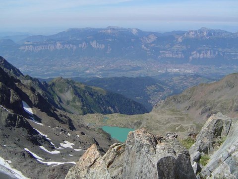 La vallée du Grésivaudan, vue de la croix de Belledonne - Isère - Rhone Alpes