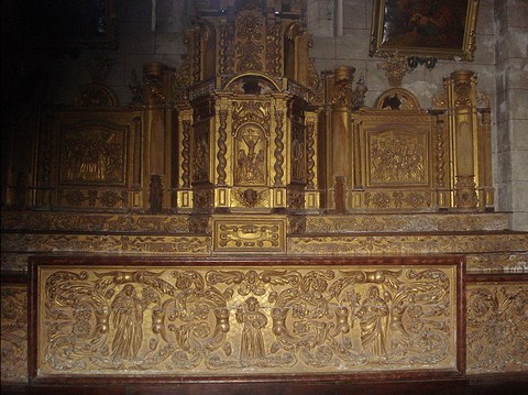 Abbaye de St Sever - autel sculpté - Landes - Aquitaine 