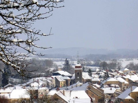 Vernois sur Mance sous la neige - Haute Saône - Franche Comté