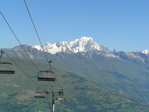 Le mont Blanc l'été, vu depuis la Tarentaise - Haute Savoie - Rhône Alpes