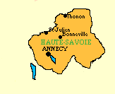 Carte de Haute savoie : les principales villes