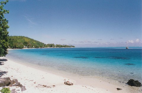 Thaiti, îles de la Société, plage d'Havea Huahine - Polynésie Française