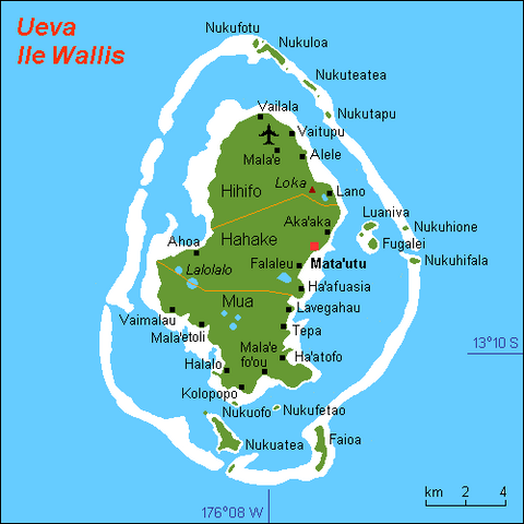 Carte géographique de Wallis